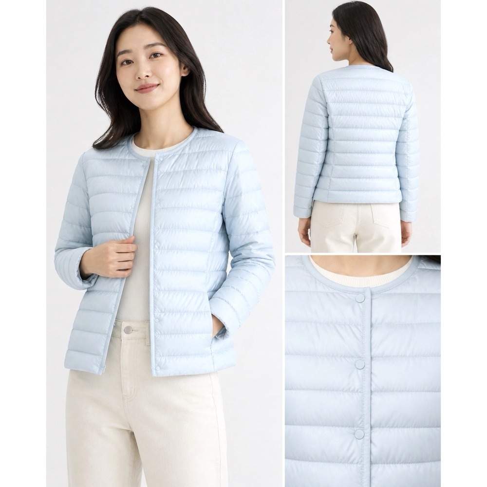 UNIQLO Ultra Lightweight Down Puffer Jacket Light Blue SZ L